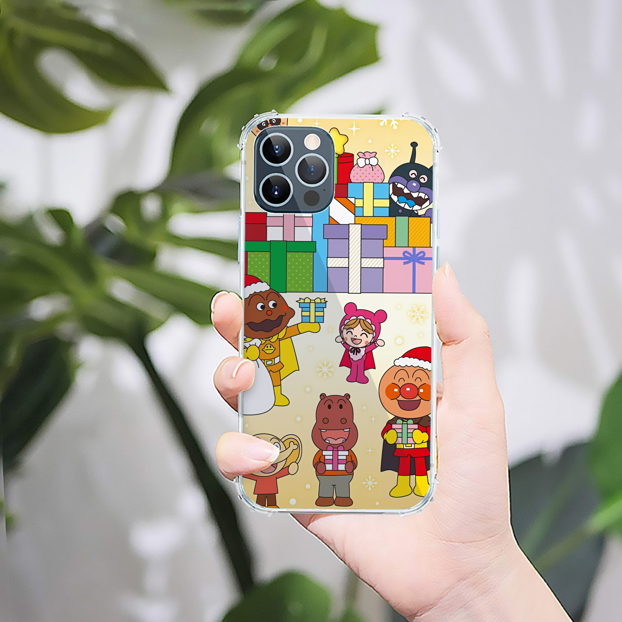 （画像用） アンパンマン Anpanman 【iPhone 12シリーズ対応】透明スマホケース（クリアソフトケース）